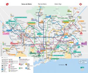 Puzzle Χάρτης του μετρό της Βαρκελώνης